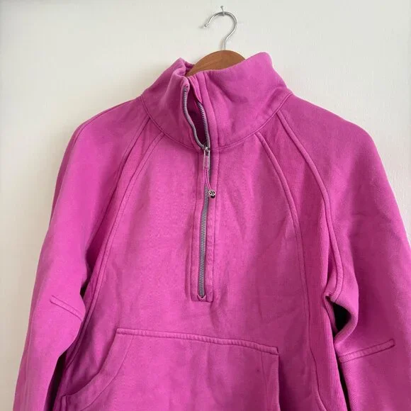 Lululemon Athletic Scuba Oversized Funnel Neck 1/2 Zip Jacket Pink Size XS/S - Picture 3 of 8